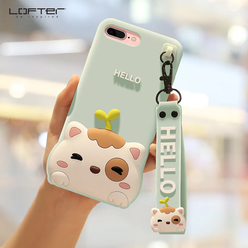 Lofter мультяшный чехол для телефона Apple iPhone 7 8 Силиконовый противоударный Plus милый