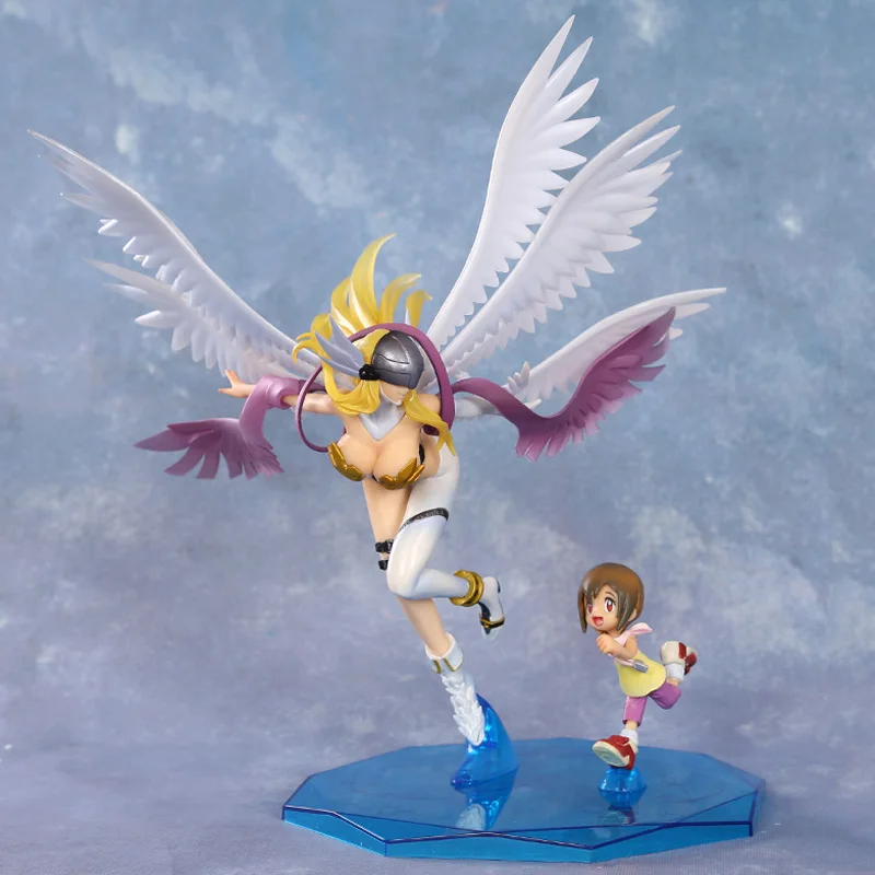 Горячая аниме мультфильм Цифровой Монстр digimons angewomon и Хикари/angemon и Такэру фигурку Детские игрушки без коробки 22 см(китайский Версон
