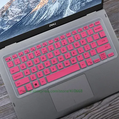 Pink Силиконовая клавиатура для ноутбука кожного покрова протектор для Dell Inspiron 14 3000 5000 14R 14MR 14MD 14 м 5447 14LR 14L 14C 14CR - Цвет: Pink