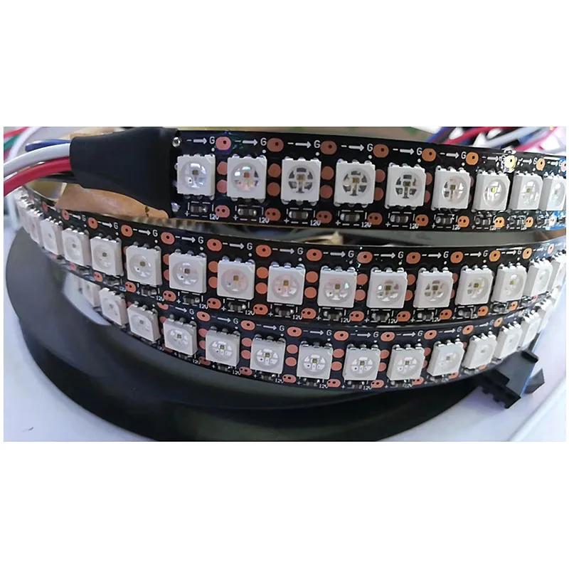 Ws2812b 1 м/5 м 30/60/144 светодиодов/м 2812 светодиодные полосы IP30/IP67 Водонепроницаемый