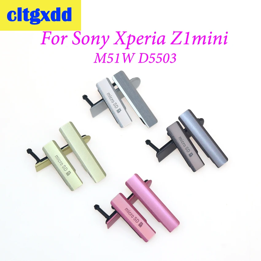 Cltgxdd Micro SD Разъем для SIM-карты разъем USB зарядного порта Крышка блока Sony Xperia Z1mini Z1