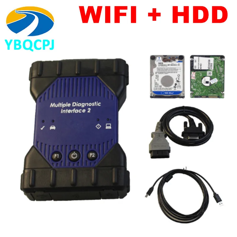 MDI2 для wifi MDI 2 MDI II добавить HDD несколько диагностический интерфейс для GM многоязычного сканера программного обеспечения GDS2 и Tech2Win