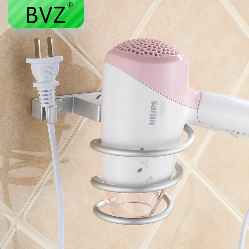 BVZ Wall-mounted Hair Dryer Hanger bathroom Shelf Hairdryer holder Stand salon toilet shelves Bathroom Accessories | Обустройство