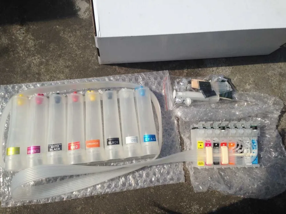 Система непрерывной подачи чернил для EPSON R2000 фото СНПЧ СНГ пустой Запчасти