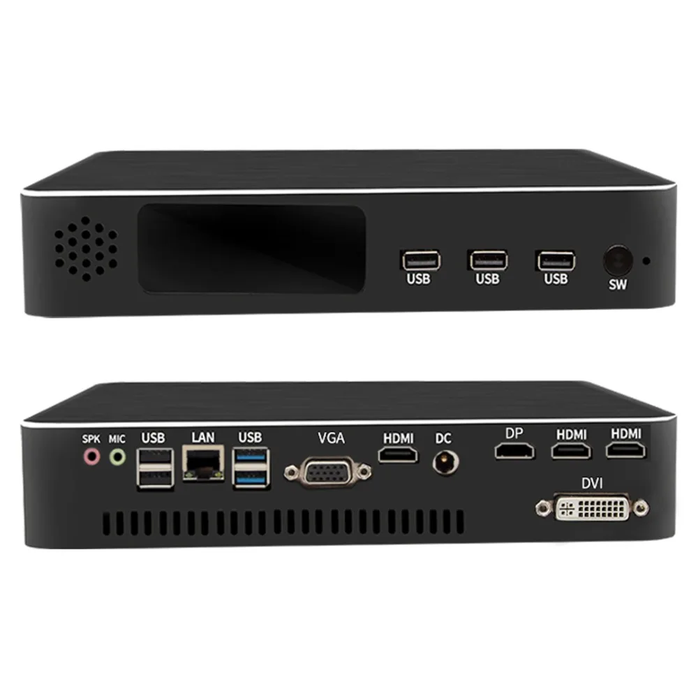 Kingdel высокое качество HTPC четырехъядерный процессор Intel i7 7700 4G выделенный GTX1050TI DVI HDMI DP мульти дисплей Win10 металлический чехол i3 i5 i7