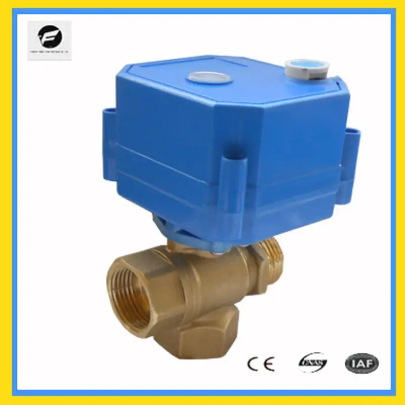 CWX 25S DN15 DN20 1/2 'Ɖ/4'' 3 полосный латунный моторизованный шаровой клапан с