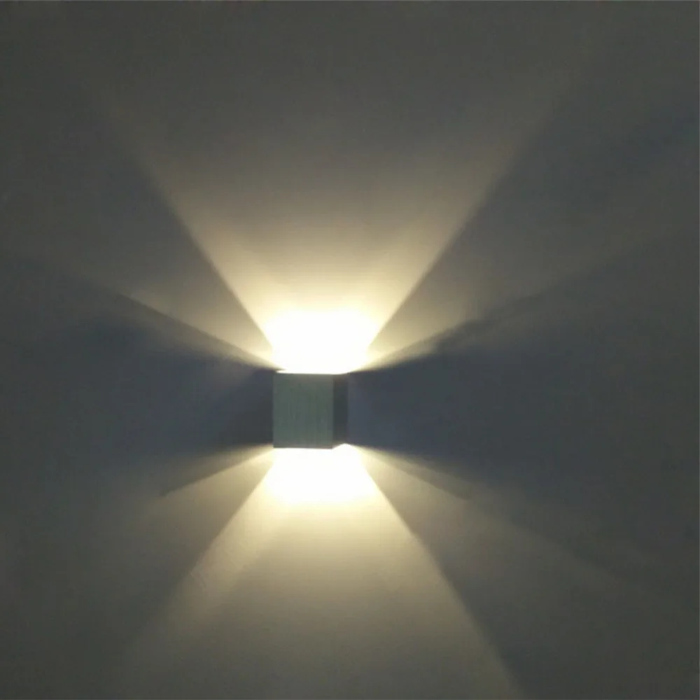 Современный 3 Вт светодиодный квадратный настенный светильник бра для гостиной