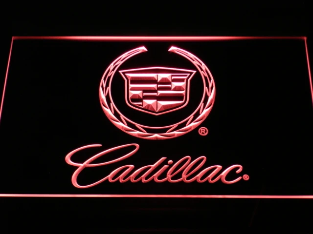 D041 Cadillac светодиодные неоновые световые вывески с переключателем ВКЛ./ВЫКЛ. 20 +