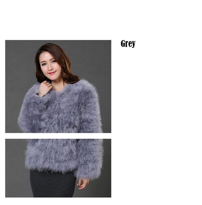 Женское пальто ручной работы из 100% натурального страуса настоящий натуральный