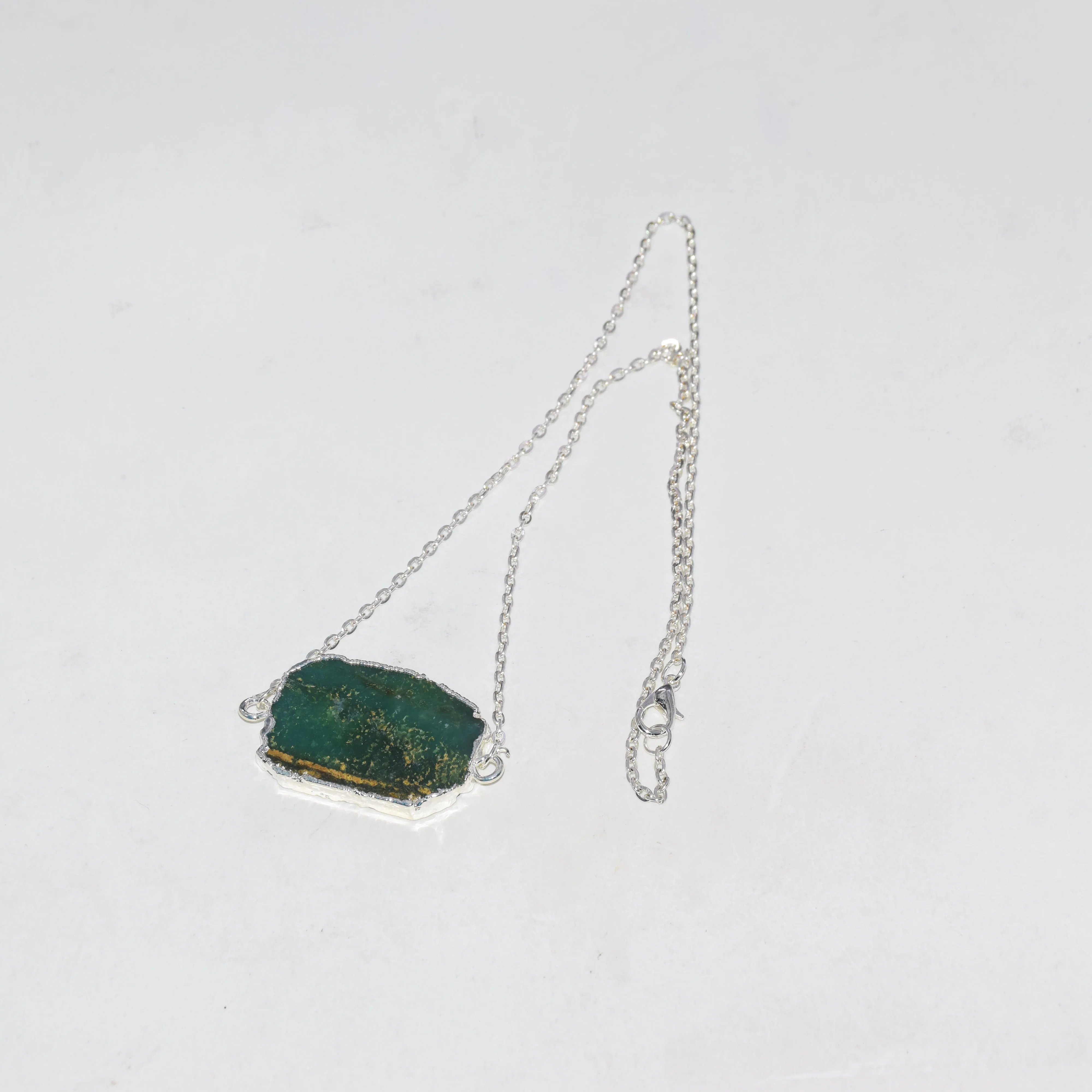 Модные ювелирные изделия натуральный зеленый Chrysoprase разъем 2020 цепочка ожерелье