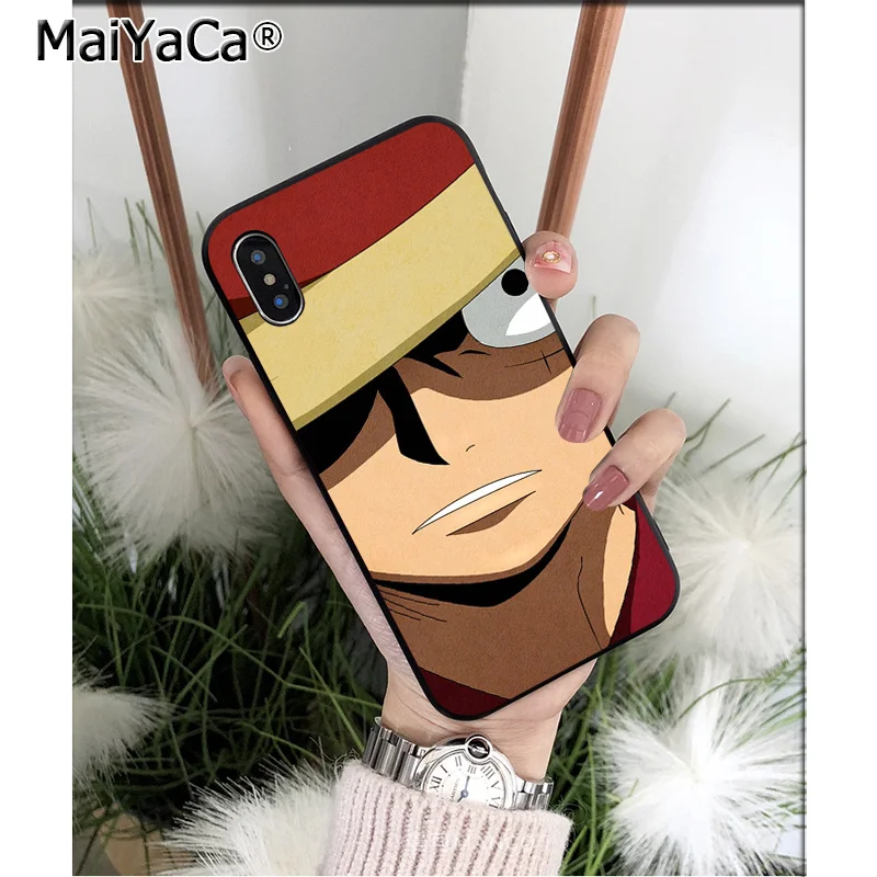 MaiYaCa Аниме One Piece Monkey D Luffy TPU мягкие Аксессуары для телефона чехол Apple iPhone 8 7 6 6S Plus X XS