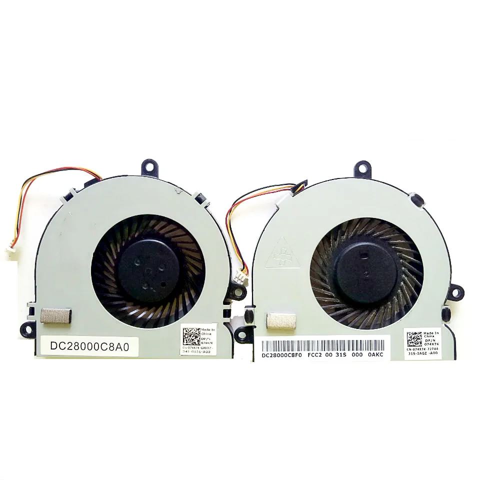 Кулер для процессора ноутбука Dell 3521 3721 5521 5535 5721 5537 CN-074X7K 074X7K 74X7K DC28000C8A0 DC28000C8F0 100%