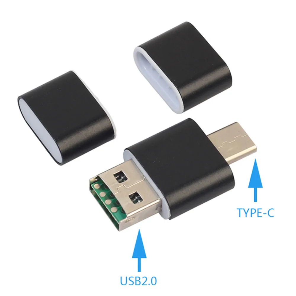 Устройство для чтения OTG карт 2 в 1 из алюминиевого сплава Type C USB 128|Устройства и