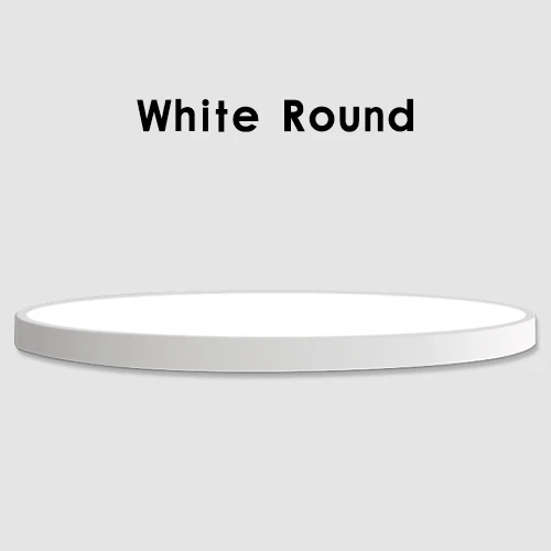 White Round Ультра тонкий современный светодиодный потолочный светильник, Круглый Простой декоративный светильник, для учебы, столовой, балкона, спальни, гостиной, потолочный светильник - Цвет корпуса: White Round