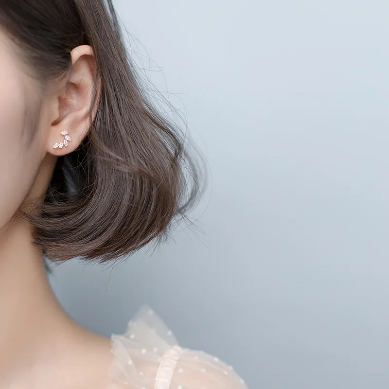 Женские серьги гвоздики из серебра 100% пробы с фианитами|Серьги-гвоздики| |