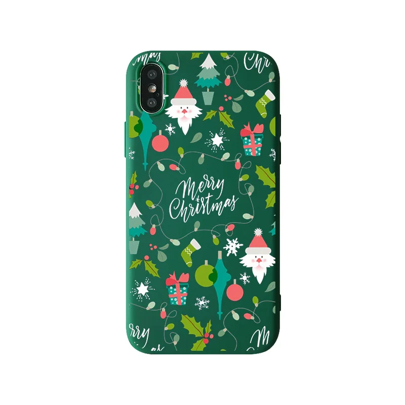 С Рождеством Христовым чехол для телефона s iPhone X XR XS MAX 8 7 Plus матовая Soft Shell