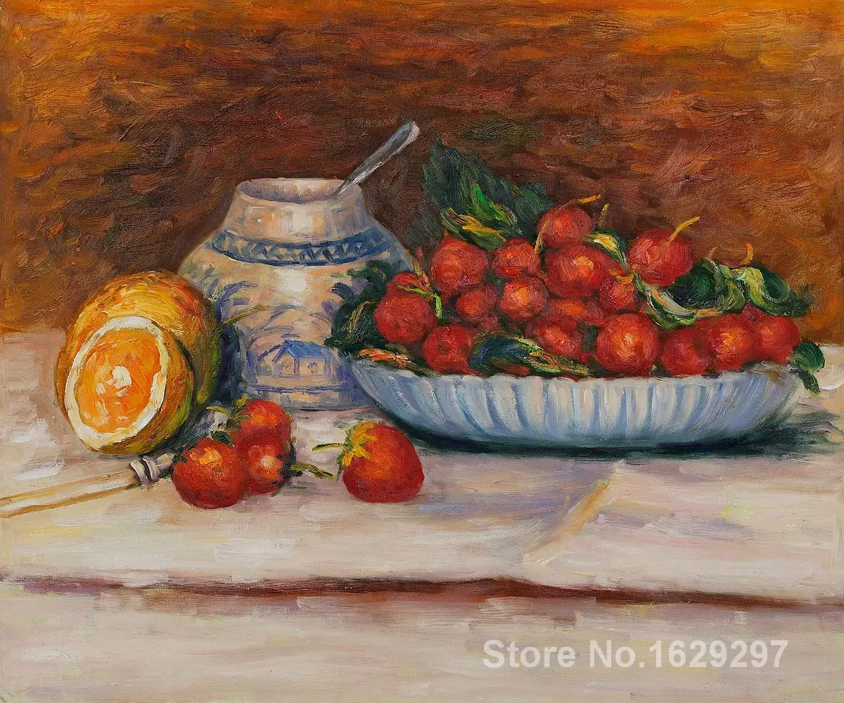 Картина маслом на холсте клубника от Pierre Auguste Renoir репродукция художественная