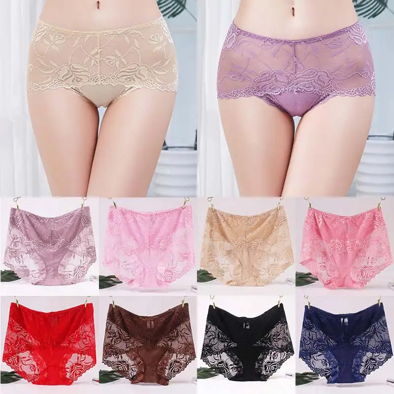 

1 шт., кружевное бесшовное нижнее белье из мягкого хлопка, 8 цветов