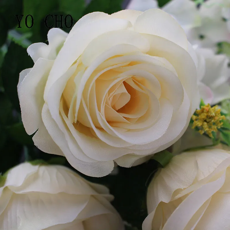 YO CHO 2 шт./лот искусственные розы букет в европейском стиле пионы цветы шелковые