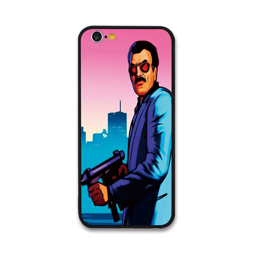 Gta San Andreas Бесплатная игра vice city чехол для iPhone 5 6 6S 7 8plus 7plus 6plus X XR XS Max бампер|Бамперы|