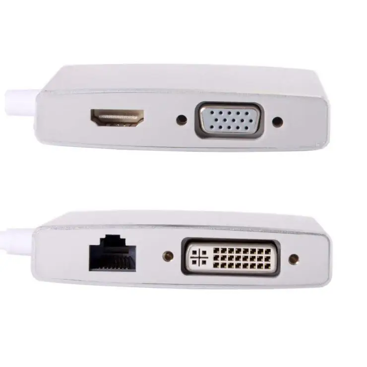 Usb 3,0 к RJ45 и VGA DVI HD проектор концентратор 4 в 1 адаптер