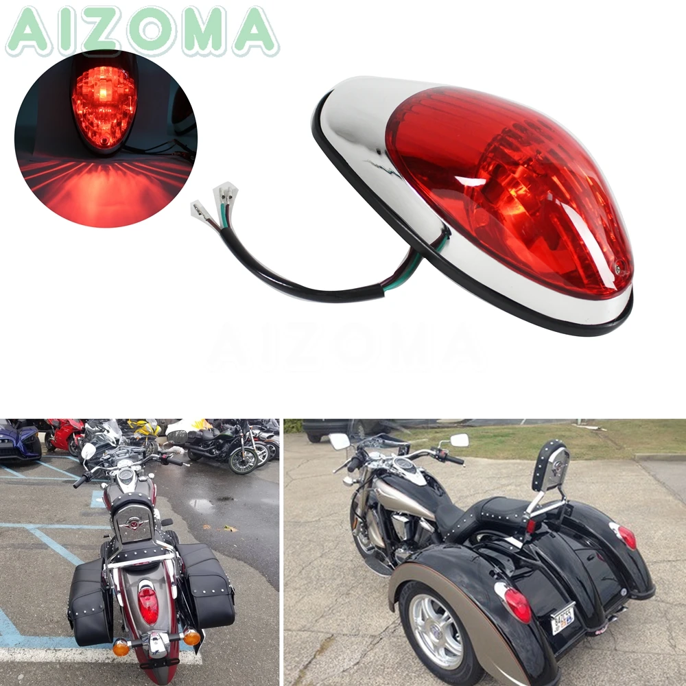 Задний фонарь для мотоцикла, 12 В, тормозной Стоп-сигнал, универсальный для Kawasaki Vulcan 900, Suzuki Yamaha v-Star, Honda VTX 1300 1800