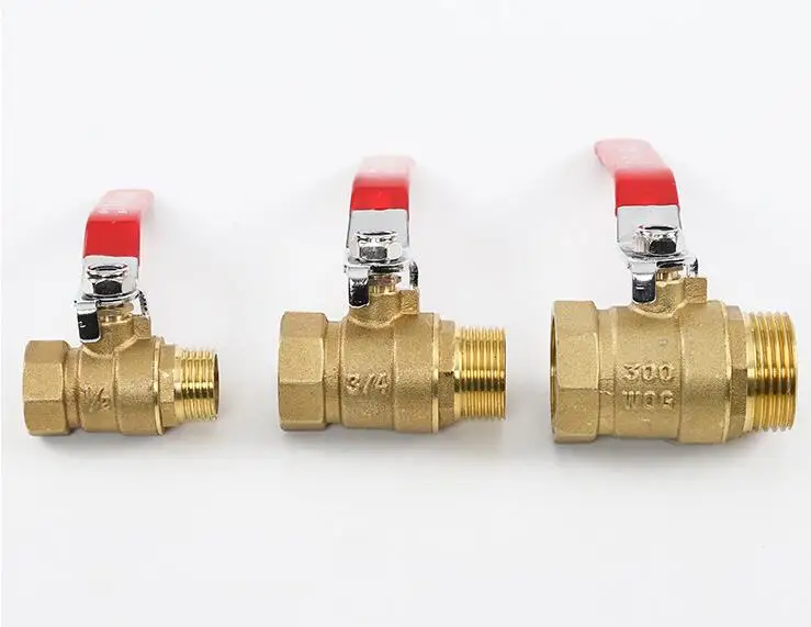 Уплотненный латунный большой внутренний и наружный медный шаровой клапан