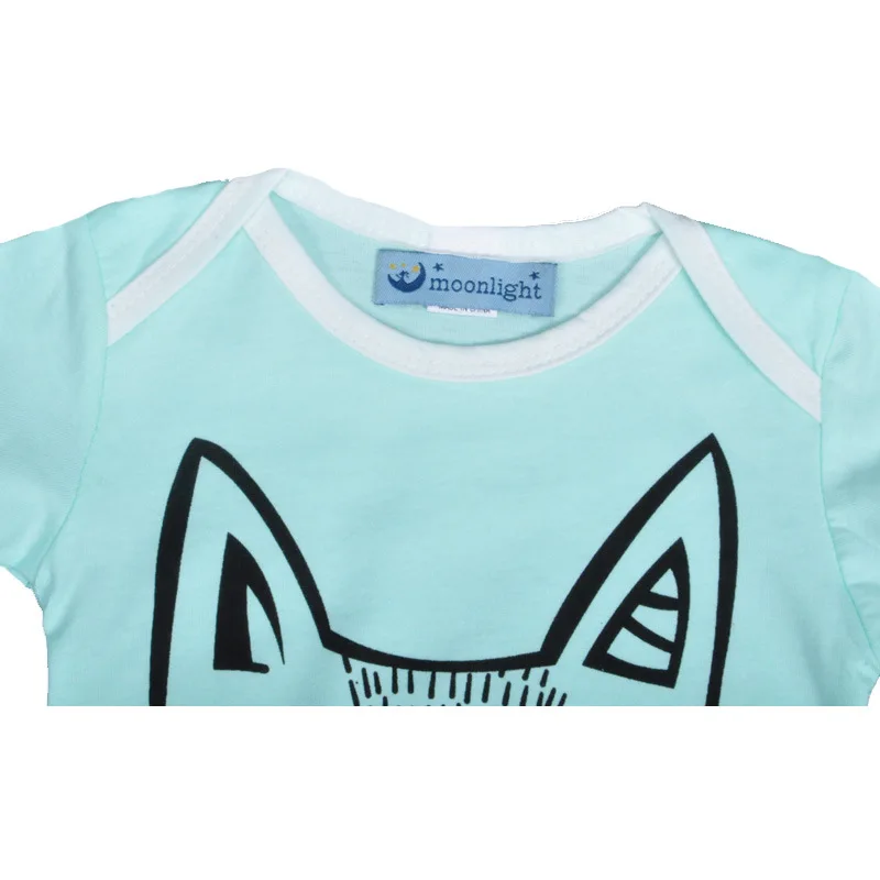 2017 baby conjoined clothes cartoon fox triangular spring rompers boy girl cute newborn | Детская одежда и обувь