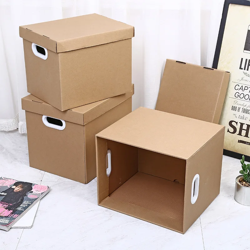 Офисная коробка для хранения файлов гофрированная многоцелевая одежда игрушки