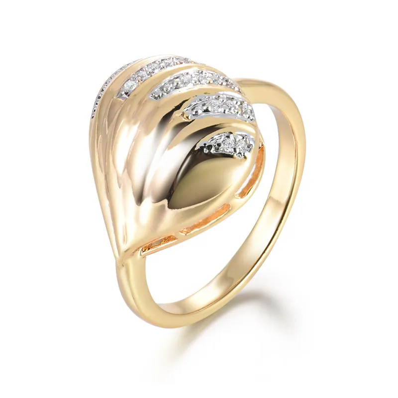 BUDONG Unique Design Cubic Zircon Pave Setting Finger Ring Engagement Wedding Party Women Fashion New Rings Jewelry XUR626 | Украшения и