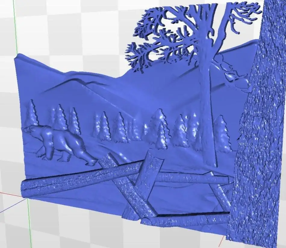 

3d model relief for cnc in STL file format Panno_Bear_3