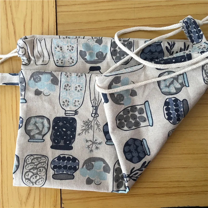 YILE хлопковый льняной рюкзак на шнурке для путешествий обувь сортированная сумка