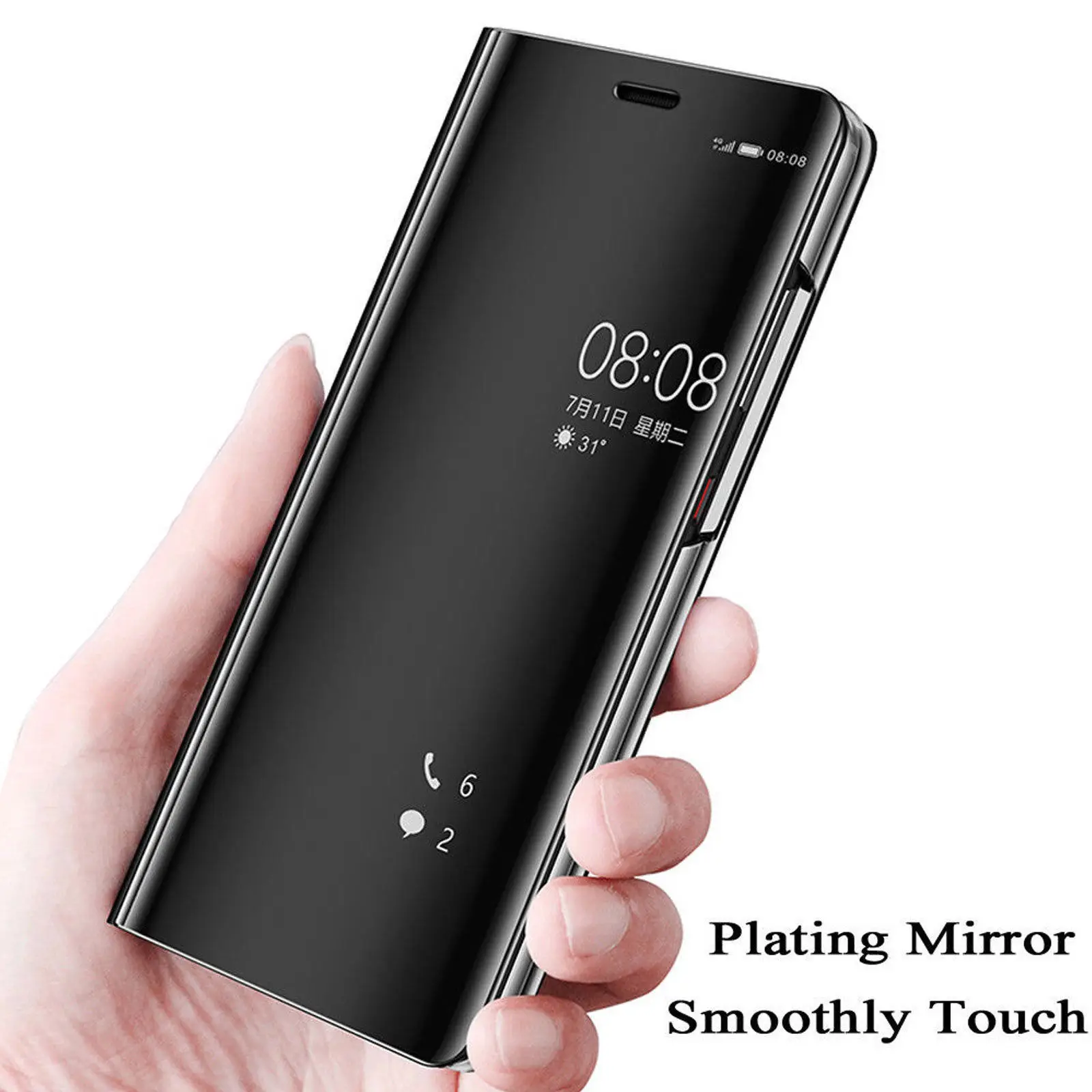 Роскошный зеркальный макияж Чехол для huawei mate 20 Pro Lite P20 полупрозрачный вид окна