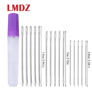 LMDZ швейная игла из нержавеющей стали для кожаных сумок ручной работы, 15 шт., 3 размера, 5,87,07,5 см