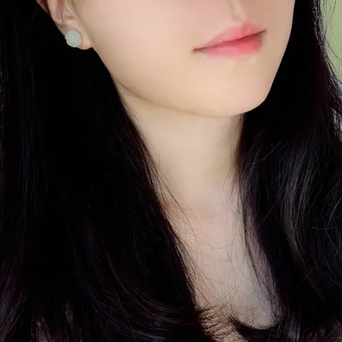 L&ampP Elegant Natural Jade Earrings Pure 925 Sterling Silver For Women Handmade Lotus Fine Jewelry Wholesale | Украшения и