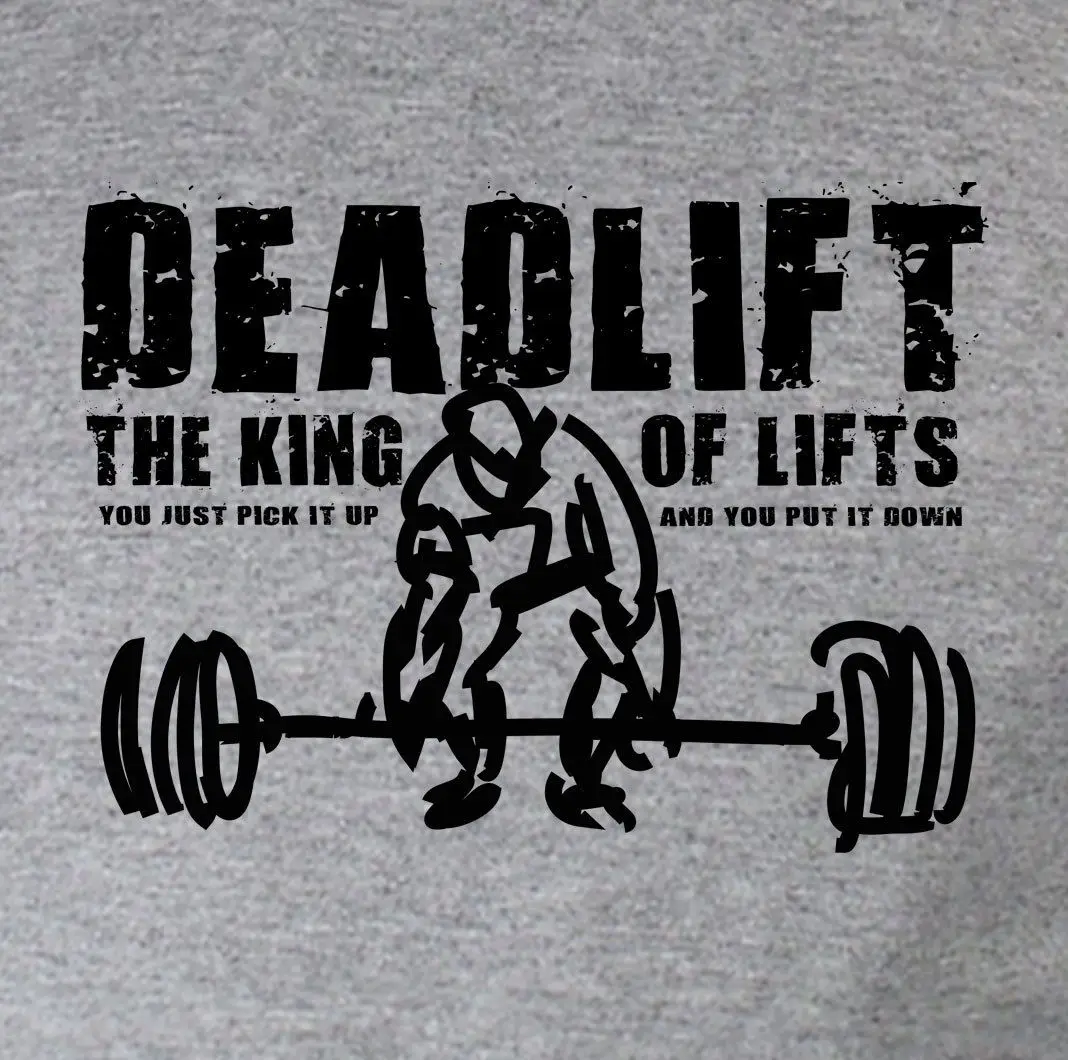 DEADLIFT Strongman Powerlifting вдохновляющая серая футболка большого размера! Harajuku/топы