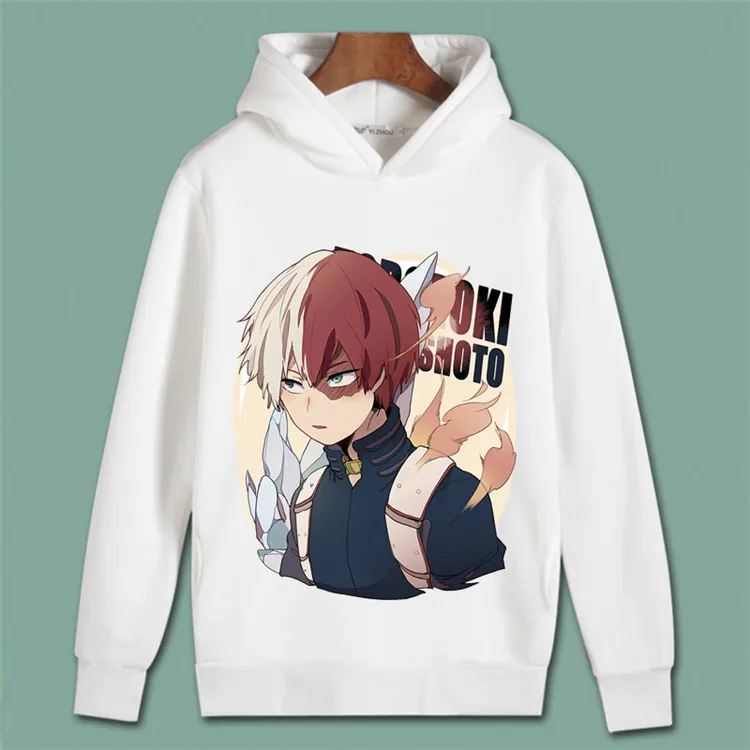 Толстовки с капюшоном для косплея Todoroki Shoto, толстовки с капюшоном из флиса, школьная форма