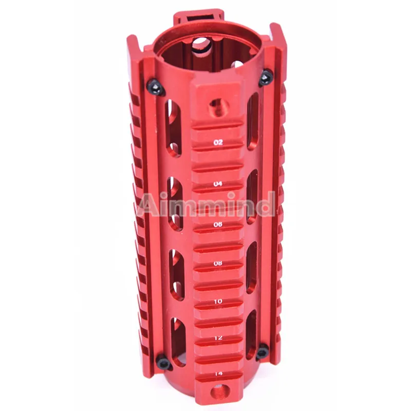 6 7 Red Inch AR 15 M4 Handguard карбин RIS Quad Rail Picatinny с 4 отверстиями тактическое снаряжение для