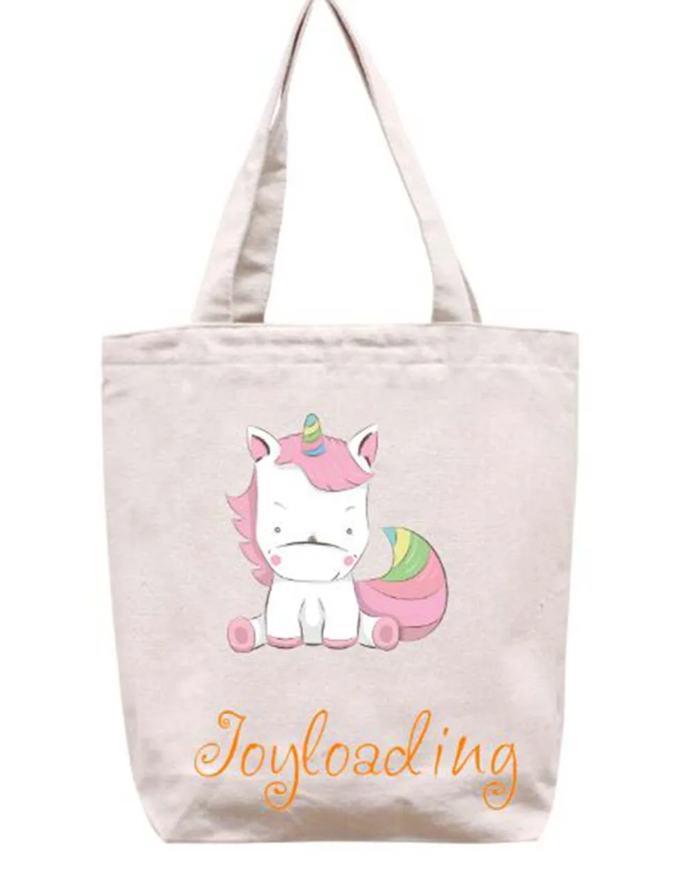 Многоразовая Холщовая Сумка для покупок joyload с милым мультяшным единорогом