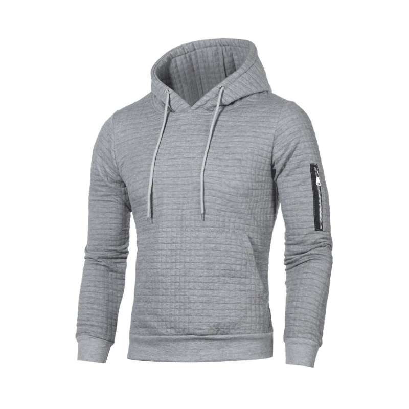 Autumn Long Sleeve Hoodies Men Patchwork Slim Fit Fashion Hooded Sweatshirt Fitness Zip Up Hoody Mens Clothing Streetwear Brand | Мужская