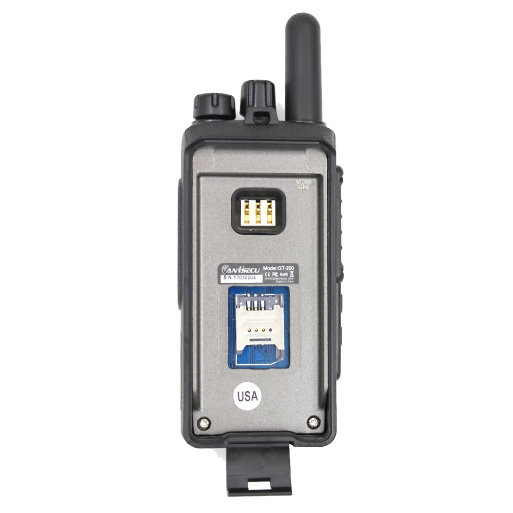 2 шт. ANYSECU 3G WCDMA GSM портативная сеть POC радио GT200 с GPS работает реальным PTT + Бесплатный