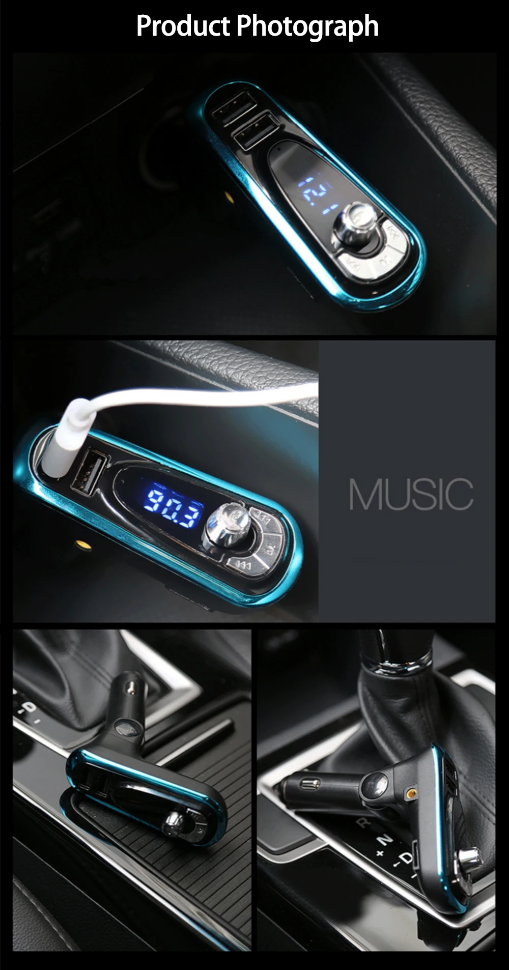 CDEN Автомобильный MP3 aux аудио плеер fm-передатчик Bluetooth hands-free автомобильный комплект U диск музыка автомобильное зарядное устройство контроль напряжения