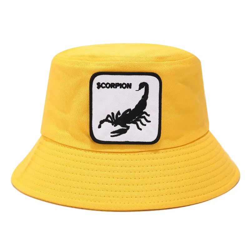 Scorpion1 Панама, шляпа-Панама Для мужчин Для женщин летняя кепка с покрывалом логотип животного с плоским верхом Плавательная шапочка Боб шляпа в стиле «хип-хоп» без полей для мужчин, рыбалка, рыбак шляпа - Цвет: Scorpion1