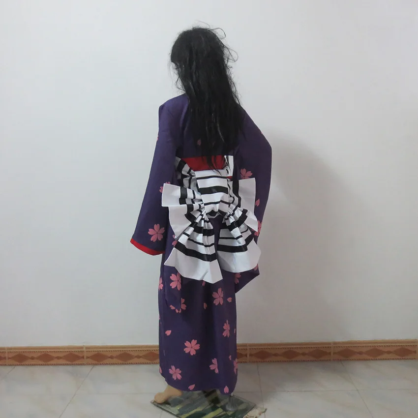 Кимоно для косплея с принтом Каору из аниме руруруни костюм в стиле &quotЛолита&quot