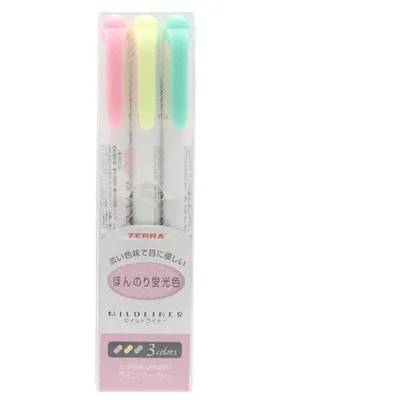 3 Colors Японский Zebra Mildliner Light с двойной головкой WKT7 художественный маркер авторучка школа хайлайтер живопись Канцтовары пуля журнал поставок - Цвет: 3 Colors