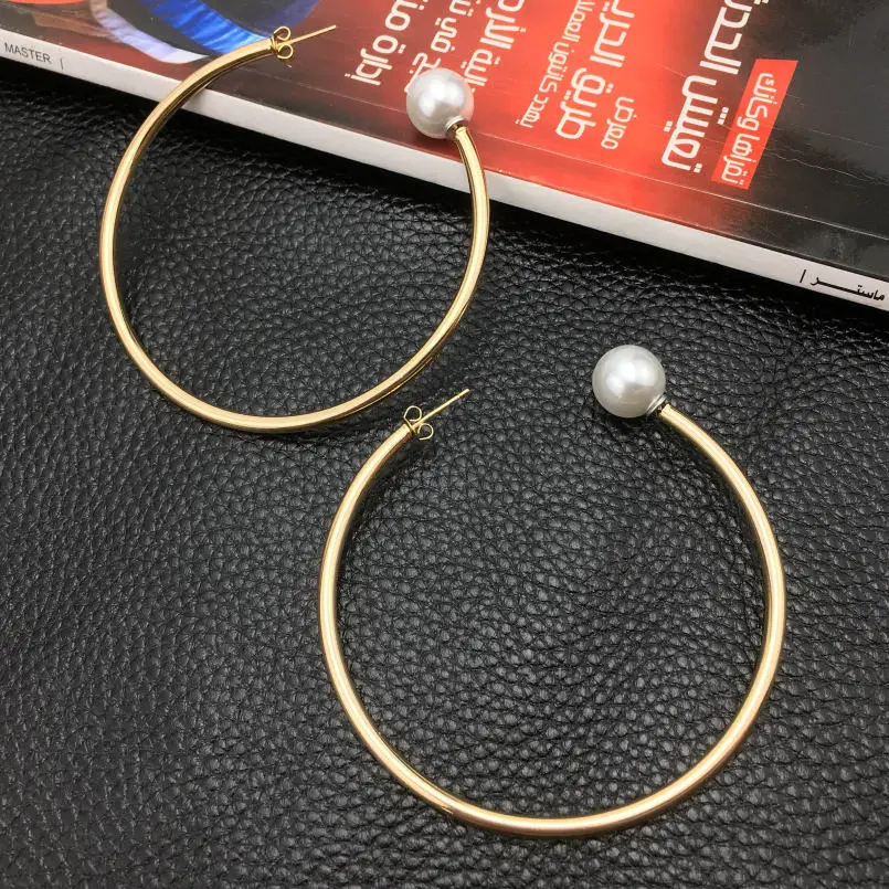 MANILAI 65 мм диаметр панк металлические большие серьги кольца для женщин