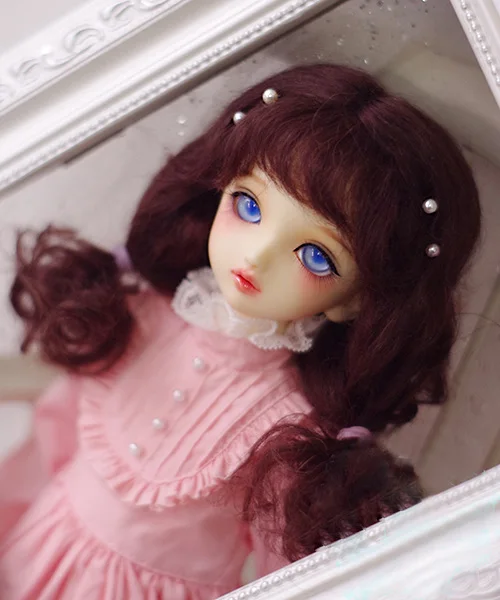 Парики для кукол BJD красный коричневый длинные кудрявые мохеровые парики 1/3 1/4 1/6