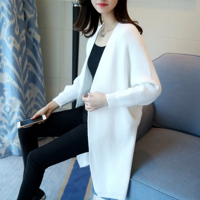 SexeMara/осенний Женский Повседневный свитер с v-образным вырезом и длинным рукавом