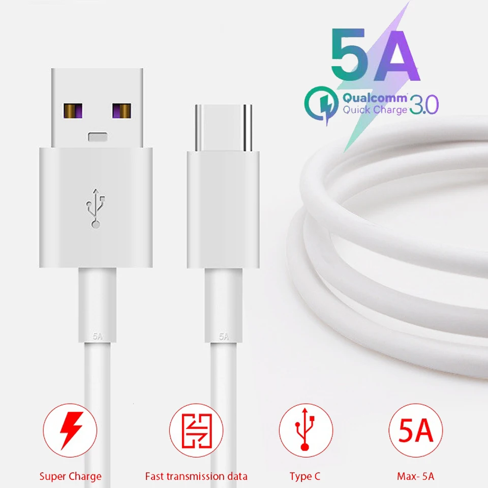 Кабель USB Type C для huawei Samsung Xiaomi Redmi Note 7 K20 Oneplus Pro Быстрая зарядка зарядное устройство