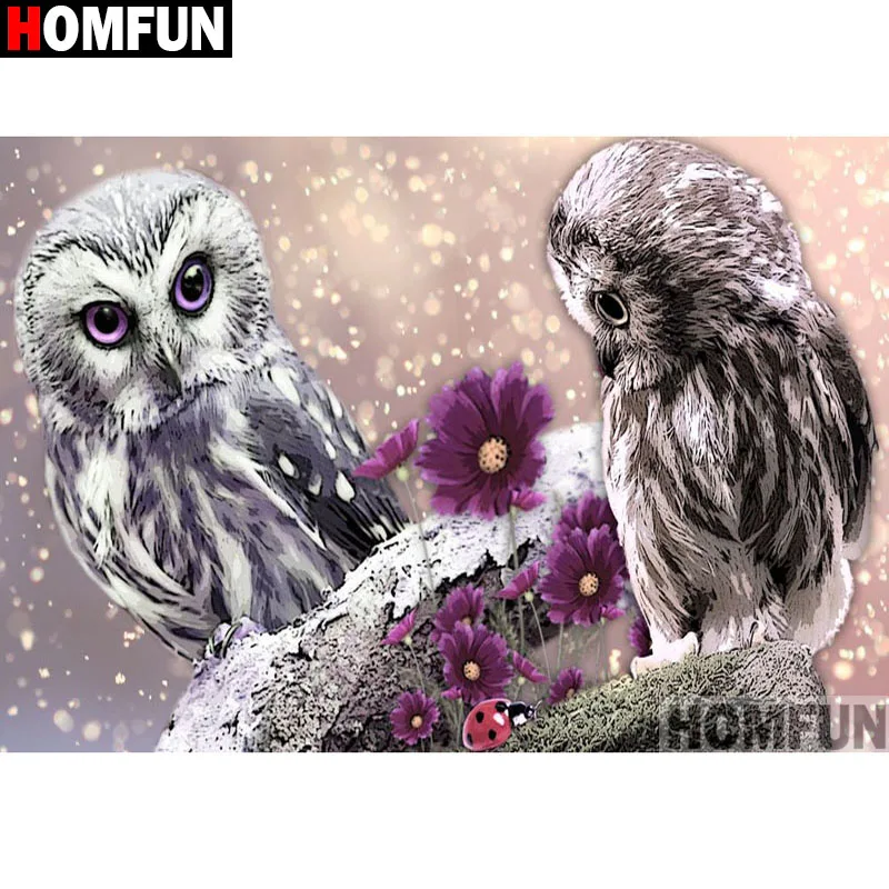 Алмазная живопись HOMFUN Сова алмазная вышивка с полными квадратными/круглыми
